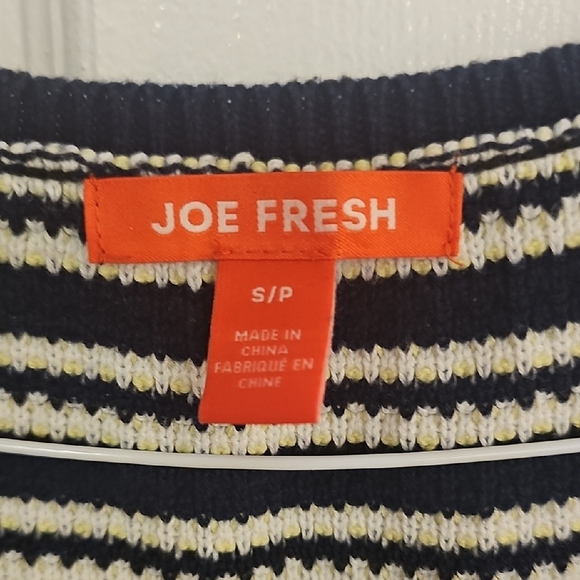 Joe Fresh Navy and Cream Striped Midi Dress - Picture 2 of 3